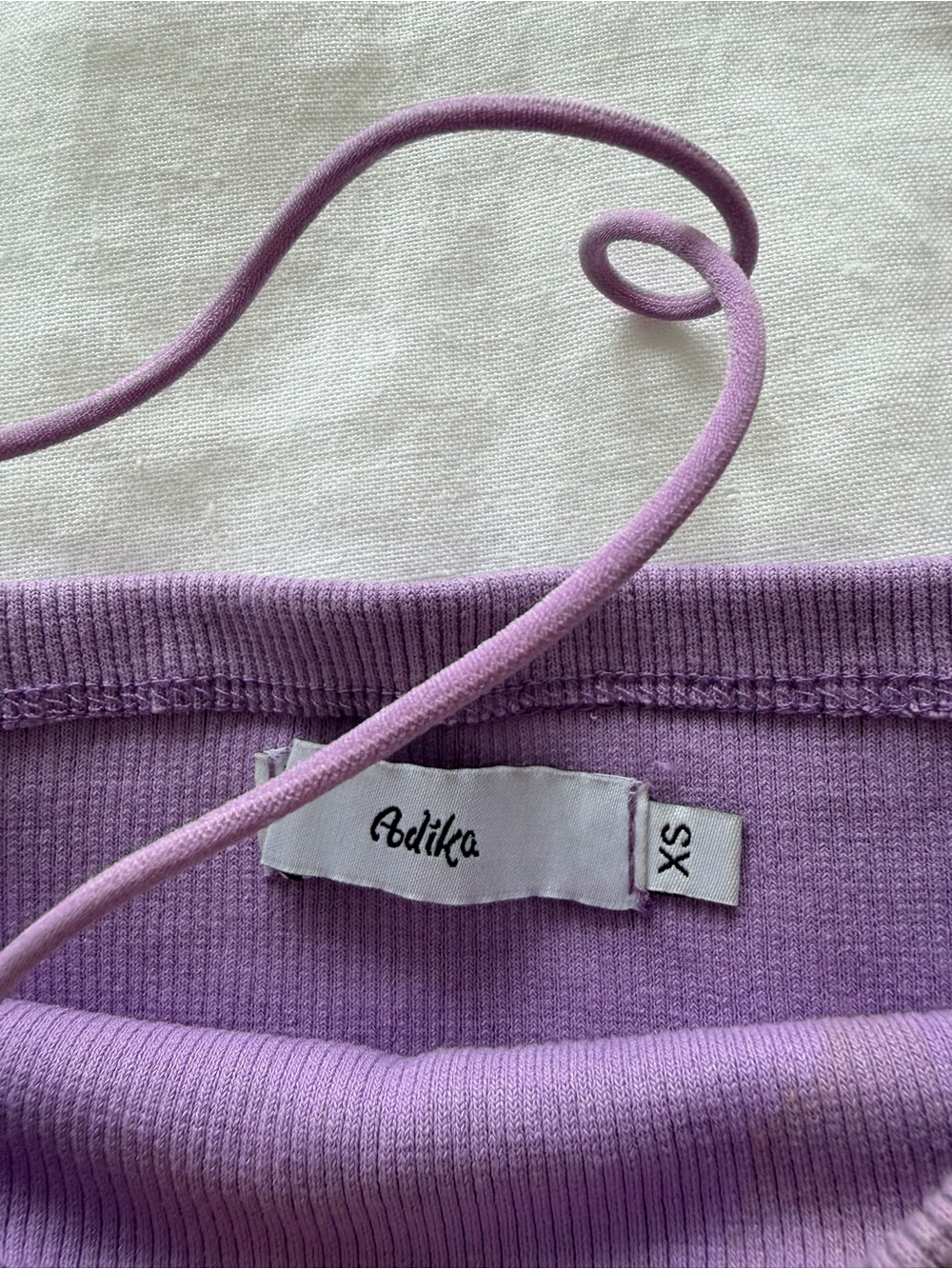 Purple Ribbed Crop Top - Picture 2 of 2